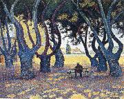 Paul Signac plane trees place des lices Spain oil painting artist
